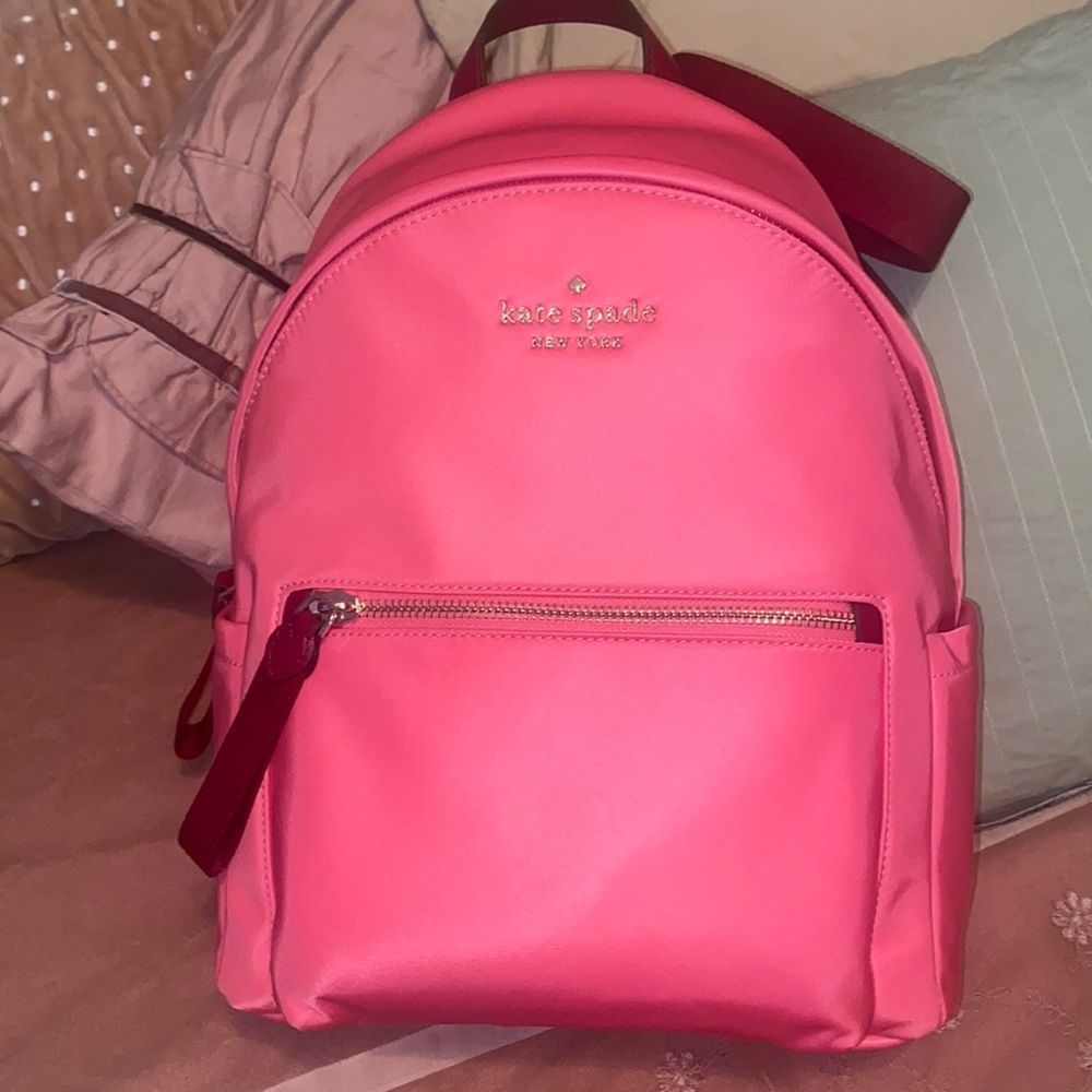 Kate ♠️ Spade Deep Dahli Chelsea Backpack! - Picture 2 of 12